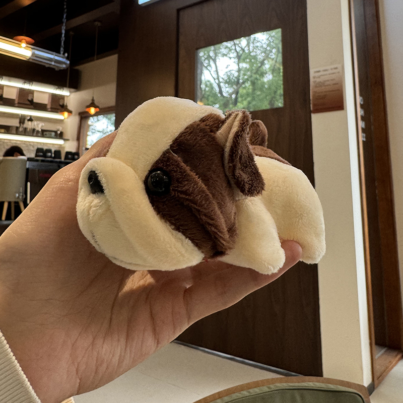 Cute Papa Dog plush toy pendant, small Shapi dog figurine, girls' bag pendant, clothing pendant, gift Specification image
