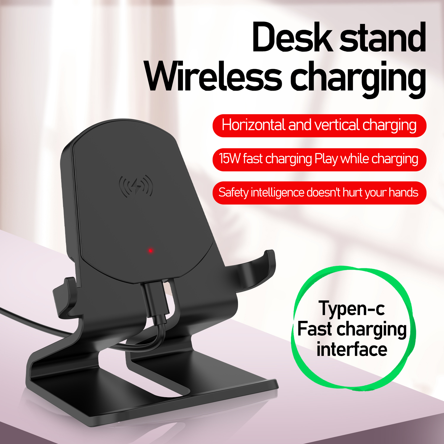 Desktop stand wireless charging 15W desktop stand pic 1