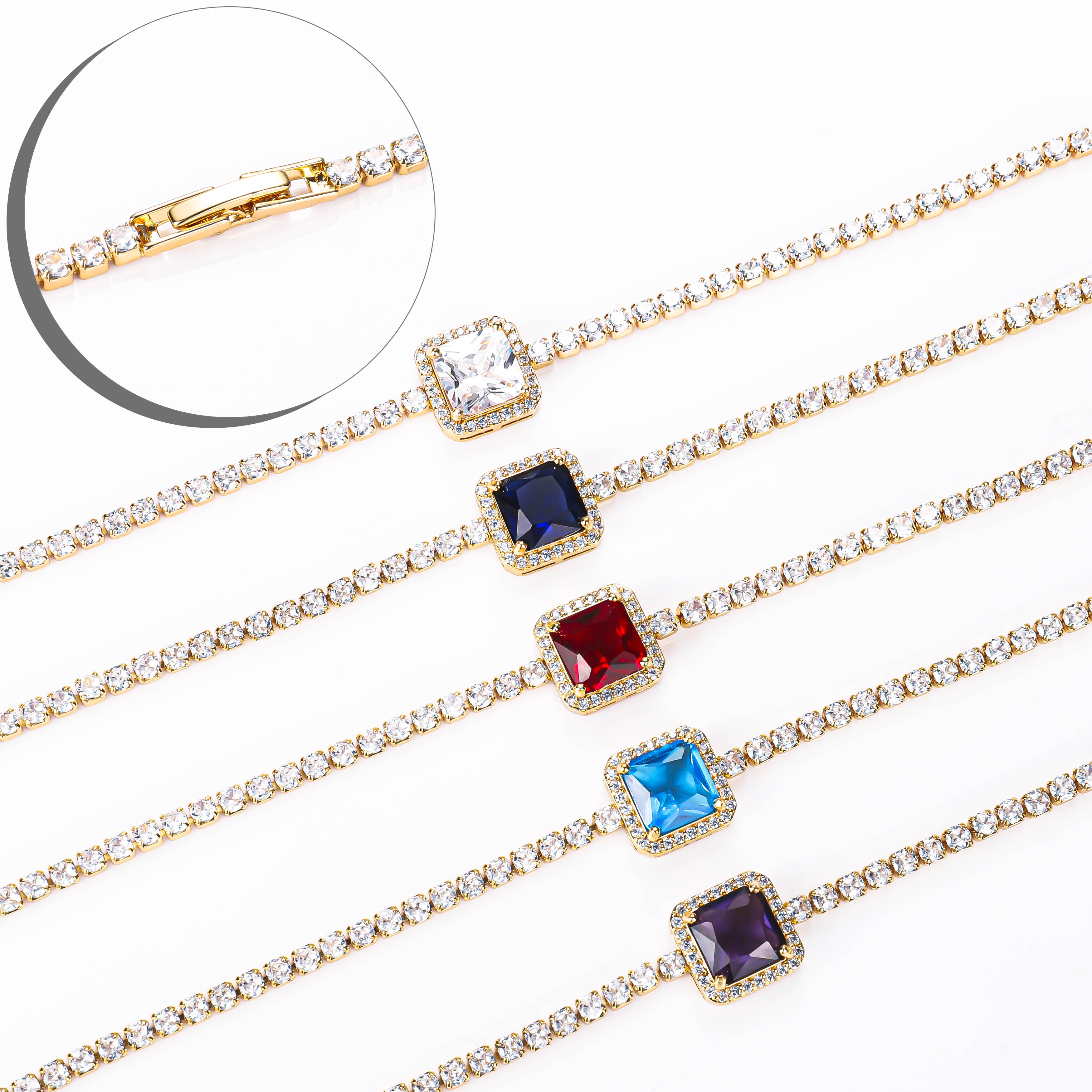 Chuangmei Jewelry offers 18K plated bracelets in the style of Japanese and Korean Instagram, which are fashionable, elegant and exquisite. We wholesale jewelry, gemstones, bracelets and zircon details Picture