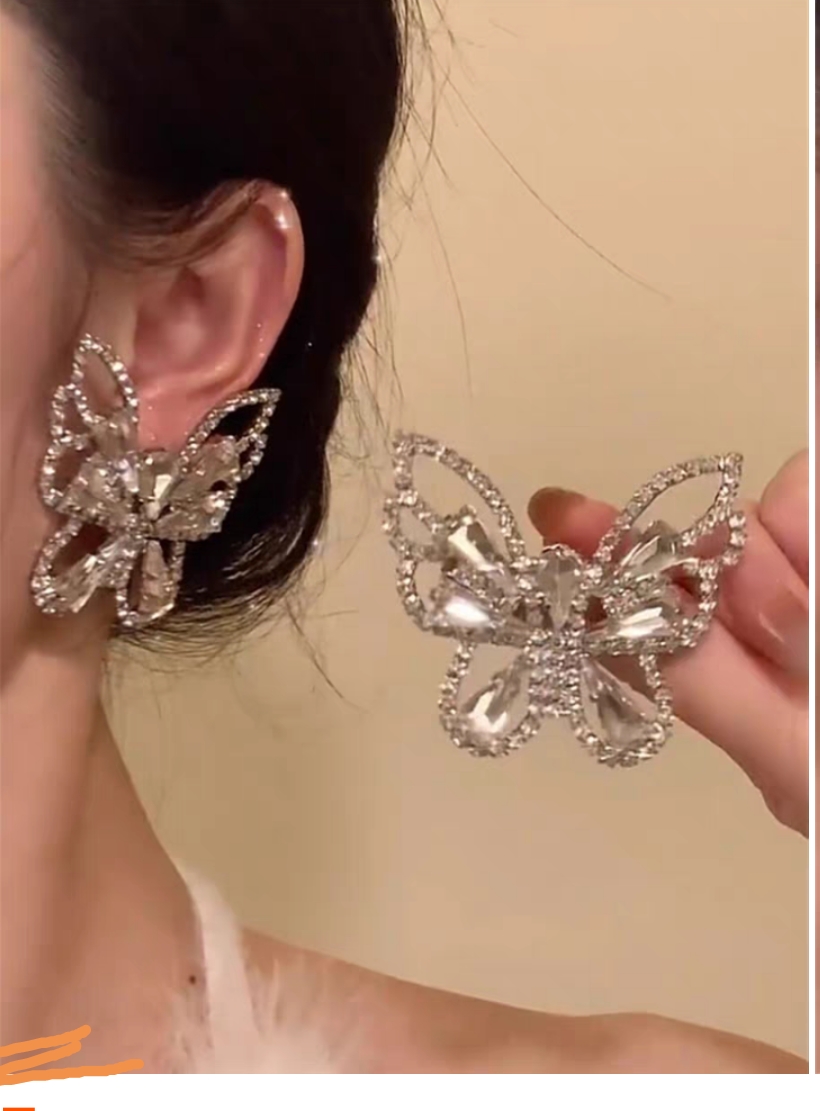 合金猫眼石耳环 饰品耳饰 耳钉 独特设计 时尚潮流 精致典雅 提升气质耳环