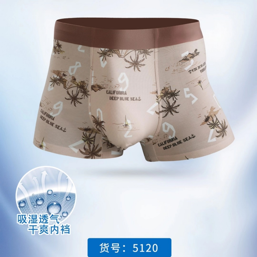 Ruihao Summer Fashion Supermarket Men's Underwear, high-elastic, comfortable and breathable underwear, Men's briefs, ultra-thin four-corner pants