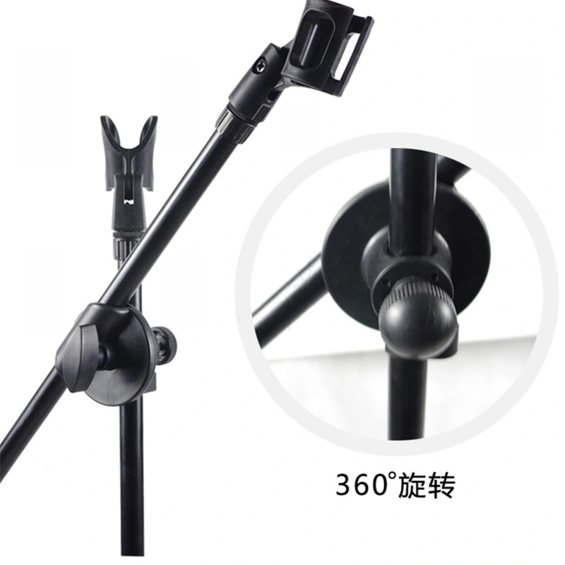 Direct sales from foreign trade wholesale factory, microphone stand, horizontal bar floor-standing mobile phone live streaming stage performance tripod, universal model detail image 9