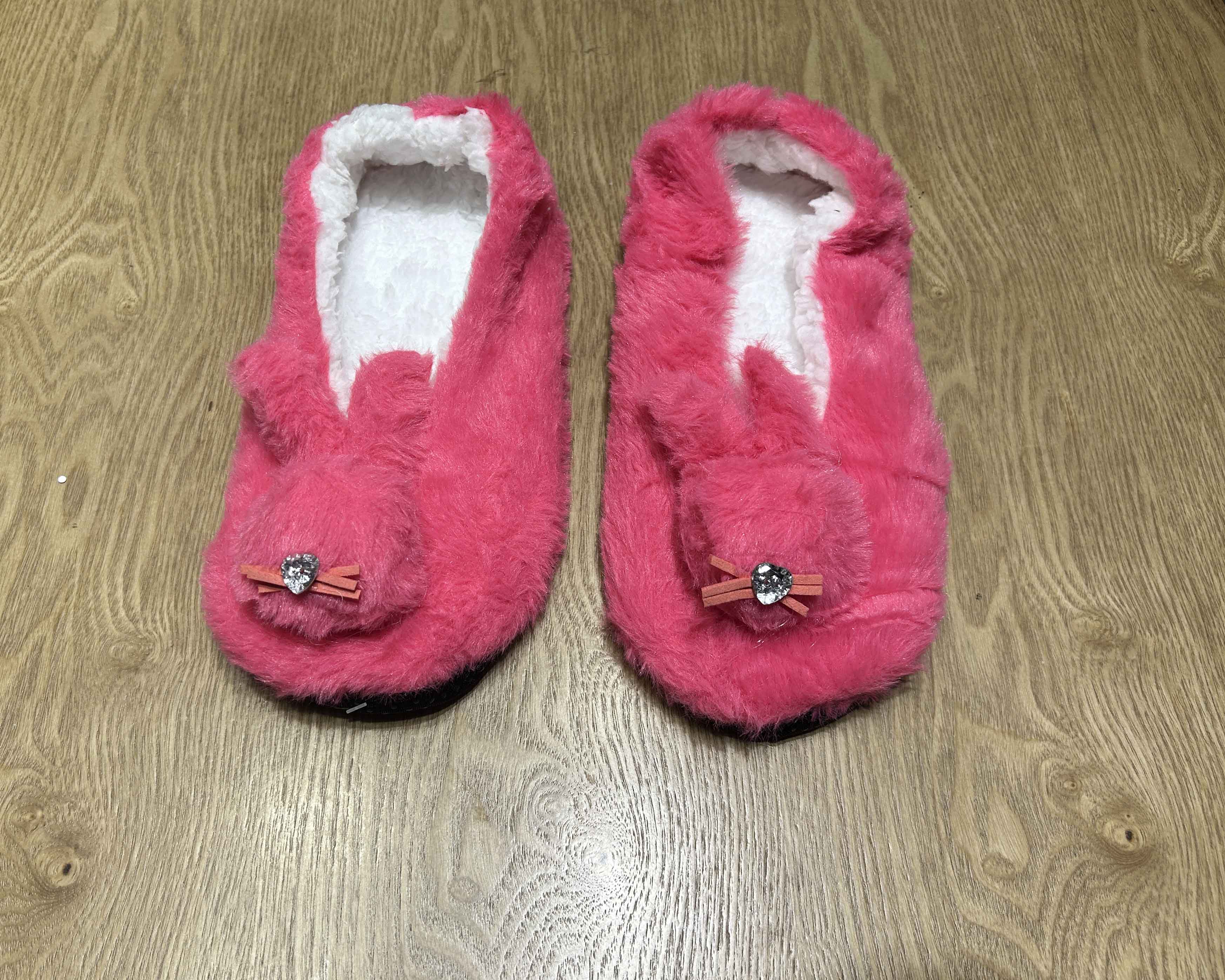 女款卡通兔毛加绒加厚防滑室内家居