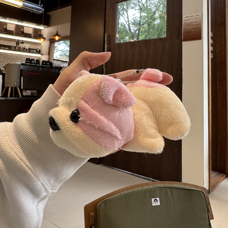 Cute Papa Dog plush toy pendant, small Shapi dog figurine, girls' bag pendant, clothing pendant, gift Application Scenario