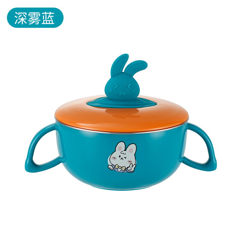 L85-M-452 316 stainless steel children's insulated lunch box, cartoon sealed rice bowl with suction cup, water-filled insulated bowl Specification image