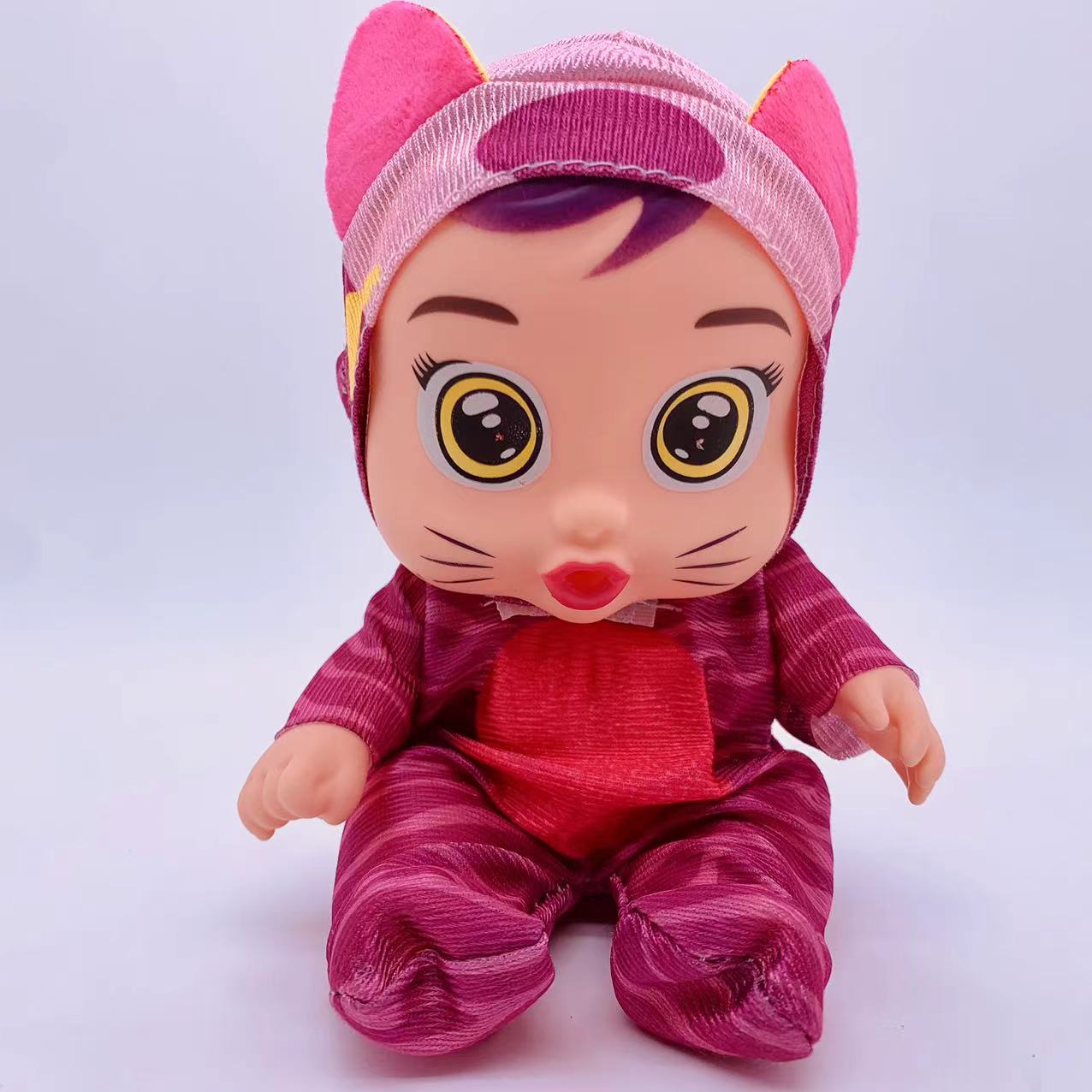 New foreign trade doll high-end princess toys play house wine set toy girls cute fashion vinyl doll toy set Crying doll with music birthday gift set gift box set
