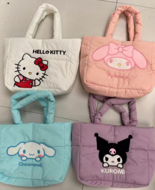 Sanrio crossbody bag, plush toy, doll, soft cloth doll, doll, cute doll, safe and environmentally friendly material, Children's Day gift Specification image