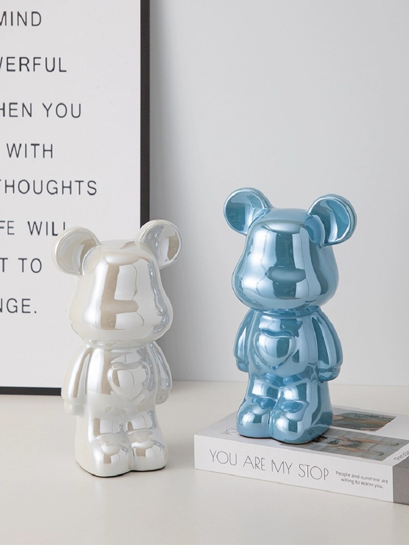 网红电镀暴力熊落地大摆件北欧现代创意客厅电视柜装饰卡通存钱罐详情7