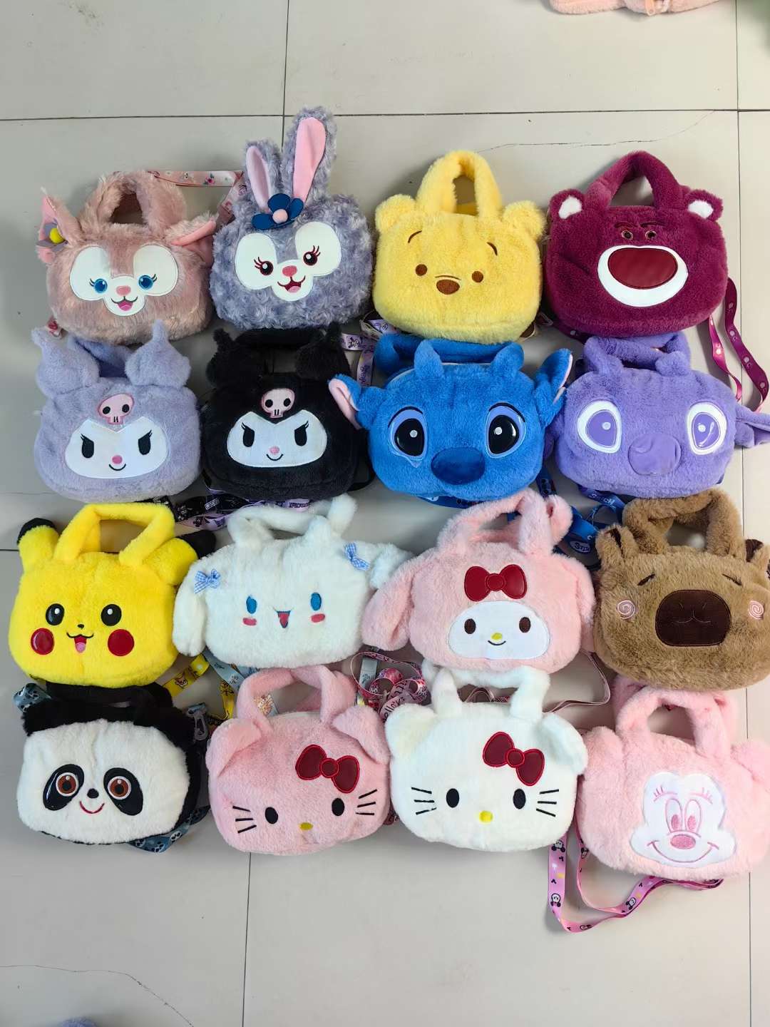 Sanrio crossbody bag, plush toy, doll, soft cloth doll, doll, cute doll, safe and environmentally friendly material, Children's Day gift details Picture