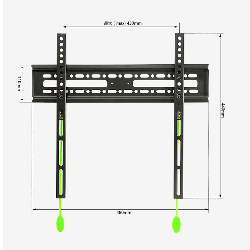 外贸批发厂家直销厂家通用26-55寸液晶电视机架拉绳防脱落可调方位电视机壁挂架细节图