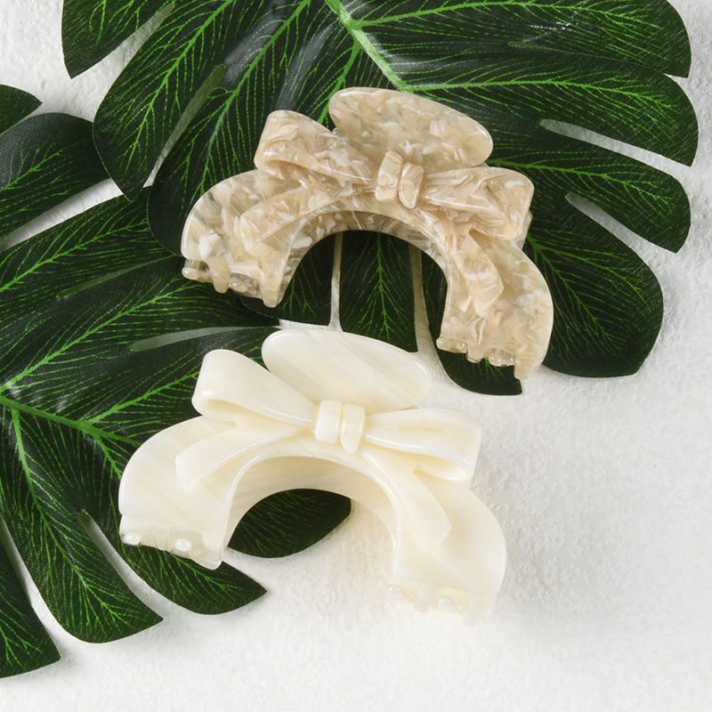 Visible Texture ~ Bow Grab Clip Women's Fall/Winter Advanced Sense Shark Clip Hair Clip Back Head Hair Clip Hair Clip Clip Shark Clip Item Picture