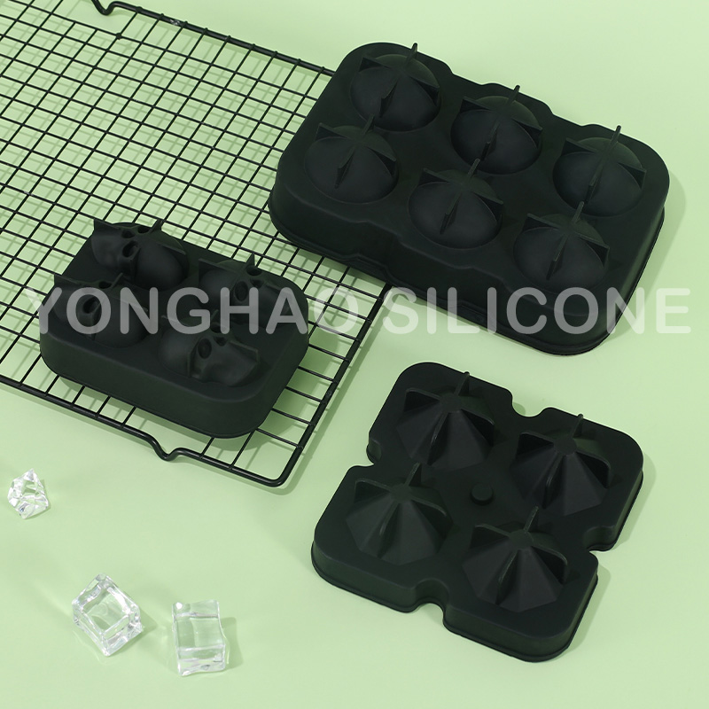 4/6 holes Handmade Silicone Ice Cube Mold Round Ball Maker 图