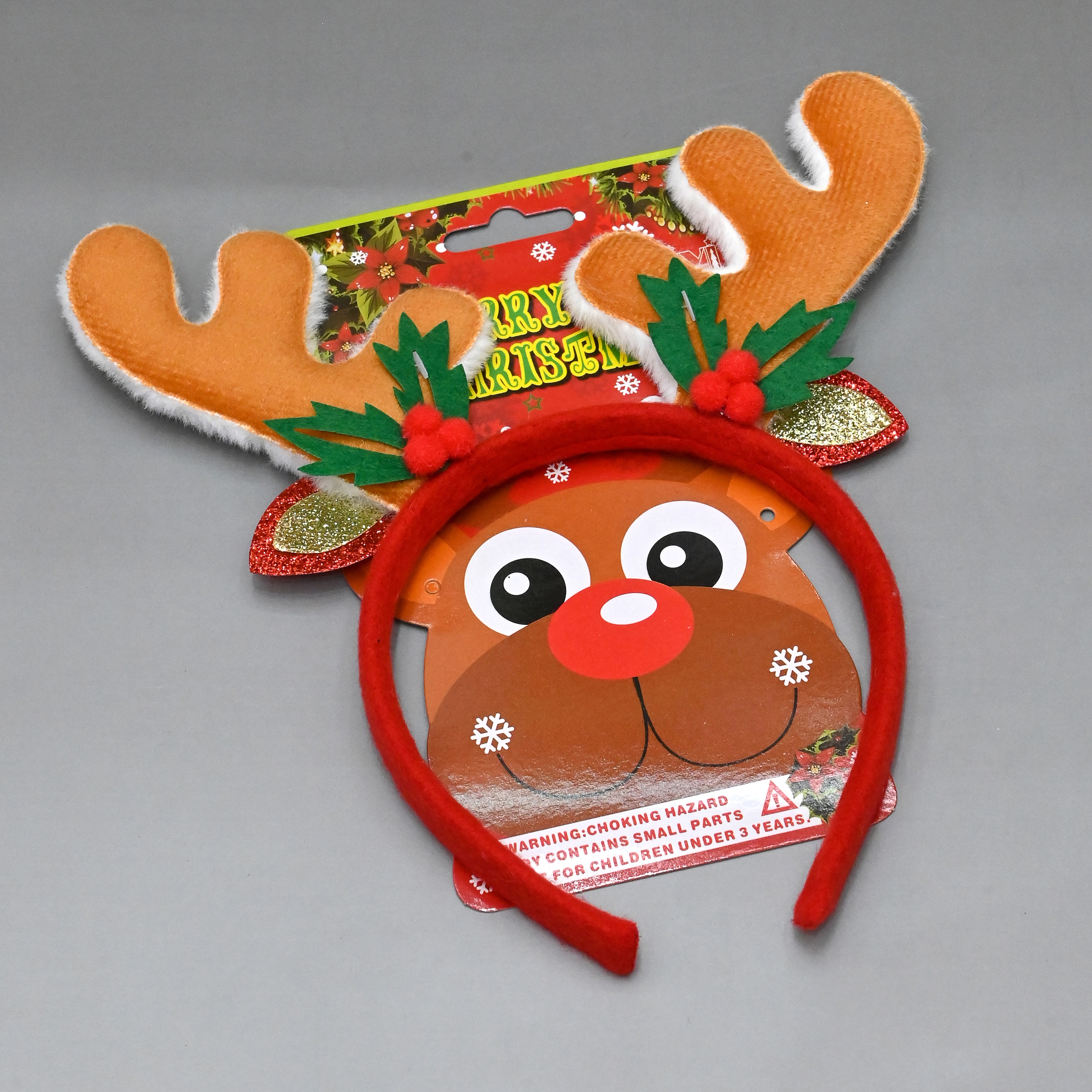 Christmas Gift Mori Moose Antler Headband Girl Cute Children's Hair Card Santa Claus Headband Adult Accessories Moose Headband Holiday Decoration Specification drawing