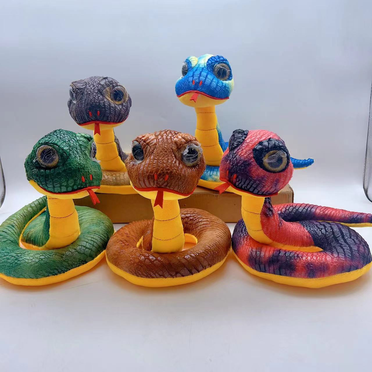 New faux snake plush toy figurines, decorative ornaments, zodiac snake mascots in stock, cross-border snake dolls