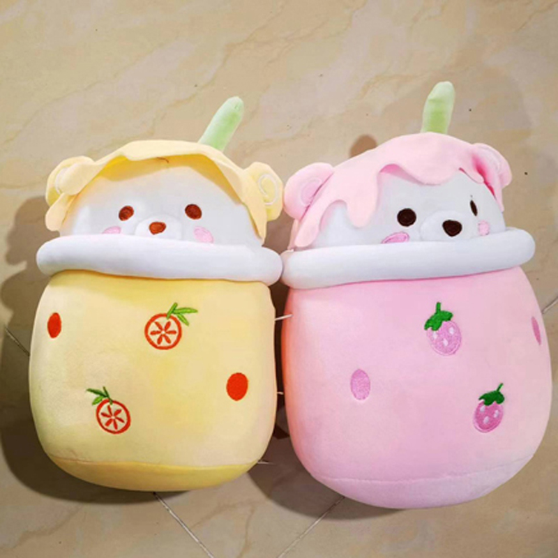 The 2024 new plush toy pillow is cute, pink and super soft, and the plush milk tea cup is super soft Item Picture