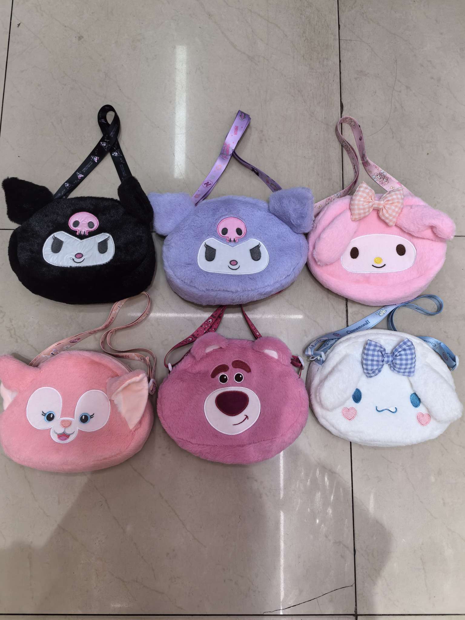 Sanrio crossbody bag, plush toy, doll, soft cloth doll, doll, cute doll, safe and environmentally friendly material, Children's Day gift