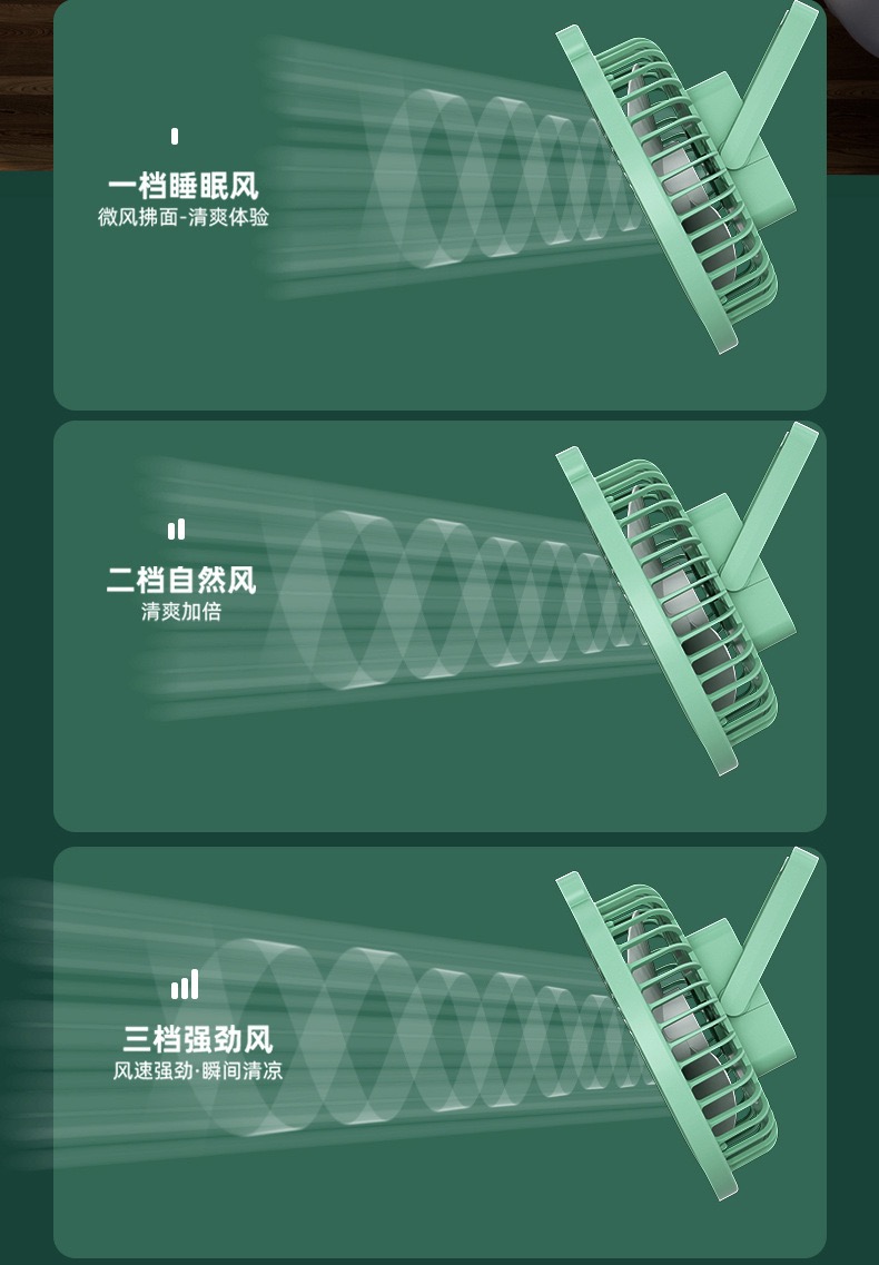 桌面氛围灯电风扇家用卧室迷你小风扇大风力长续航风扇手持小风扇学生台式电风扇卡通小风扇USB充电小夜灯风扇详情4