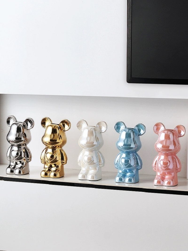 网红电镀暴力熊落地大摆件北欧现代创意客厅电视柜装饰卡通存钱罐详情9