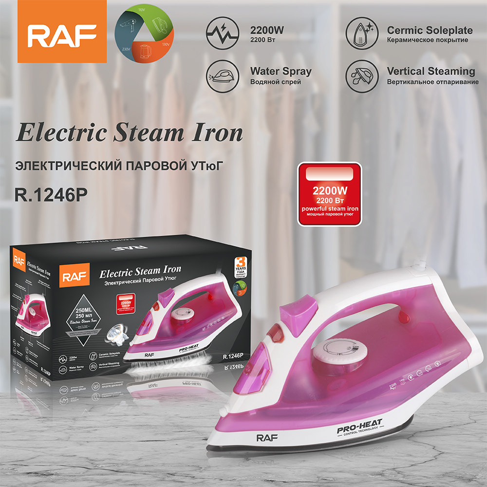 RAF American and European standard electric irons, steam household irons, spray electric irons, handheld clothes electric irons details Picture