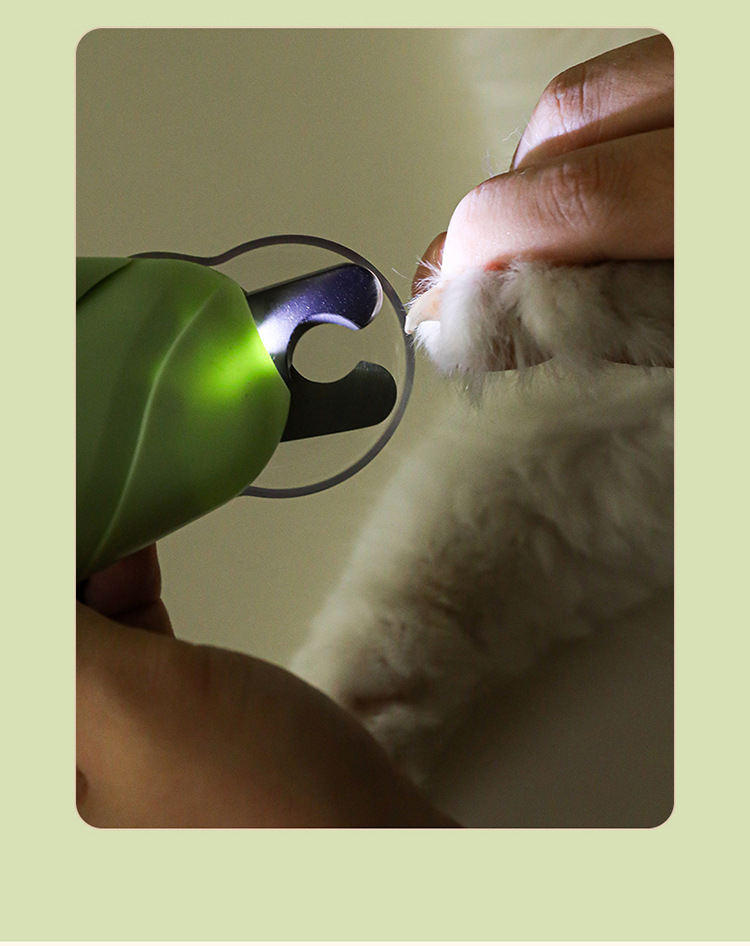 Pet nail clippers, dog nail cutters, cat claw nail clippers, LED multi-functional pet nail clippers, nail grinders, pet supplies pic 6