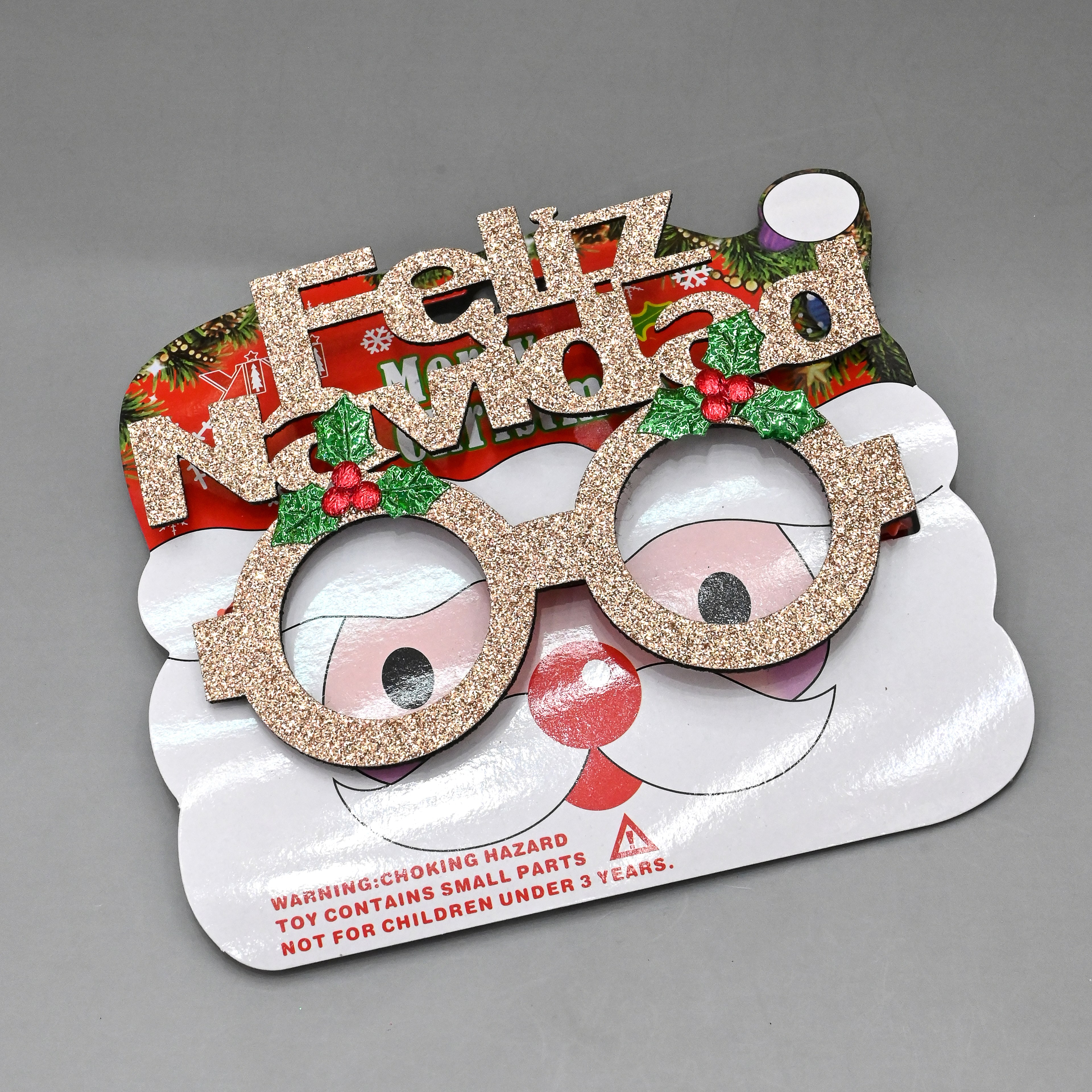 圣诞节装饰品儿童道具圣诞节装饰用品镜框可爱卡通眼镜小朋友圣诞节