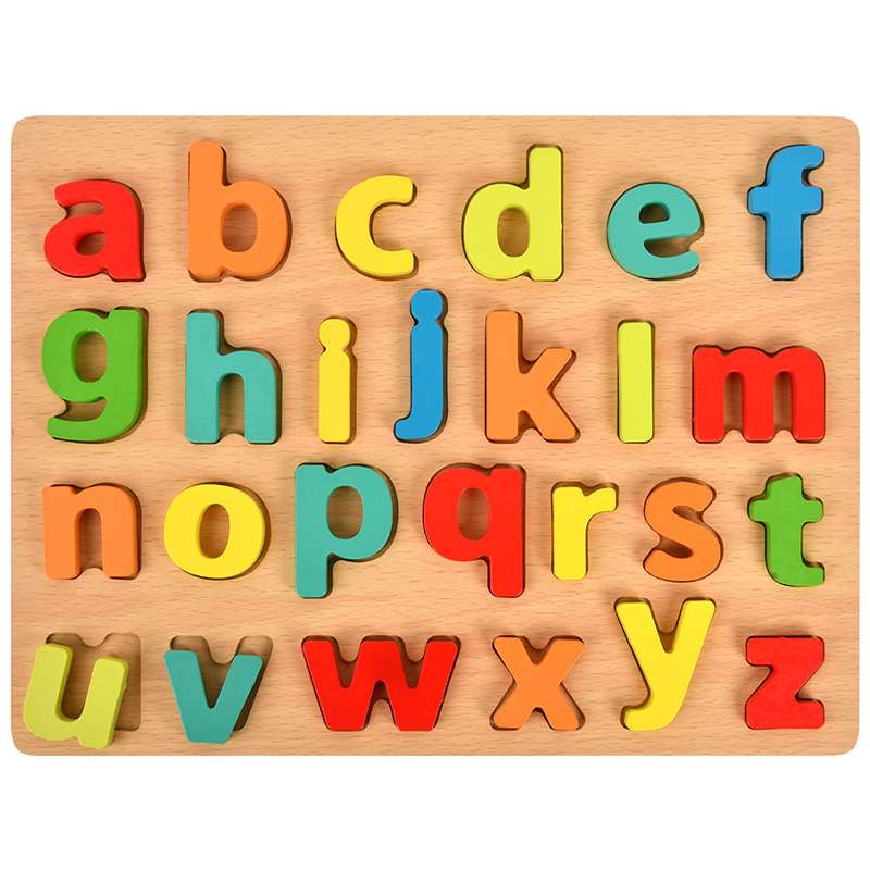 宝宝2-3数字认知板字母嵌板拼板拼图婴幼儿童早教益智积木质玩具