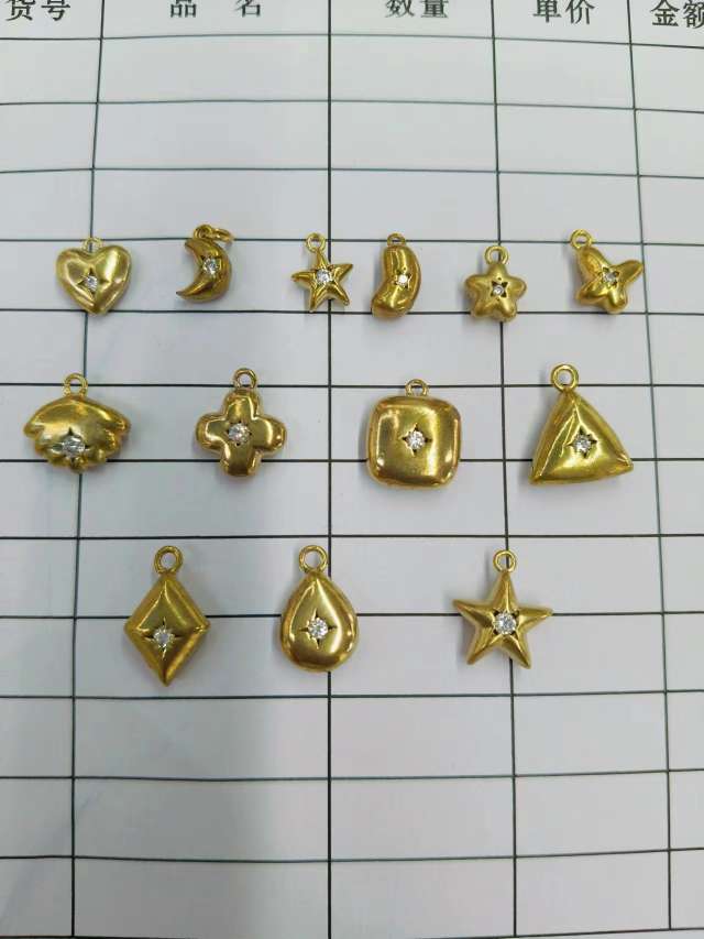 DIY手工制作饰品配件 树脂材质耐用 高品质不锈钢饰品配件 美观实用 星星月亮水滴三角饰品配件