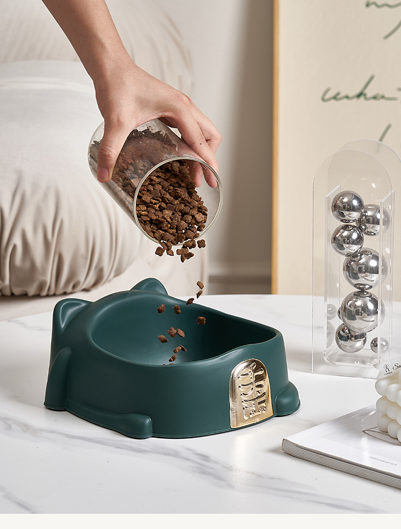 New cartoon light luxury Maneki Neko anti-slip pet bowl, single bowl anti-knock, cervical vertebrae protection dog food bowl, pet supplies pic 9