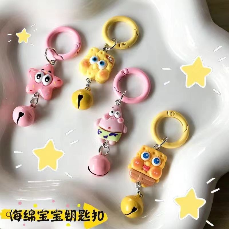 海绵宝宝开口圈包挂件 五金扣配件 箱包配饰书包挂饰品 独特设计时尚潮流新款细节图