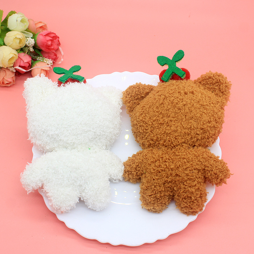 New cherry scarf, bear plush DIY headwear, hair accessories, shoes, socks, bags, materials, fabric, cartoon accessories Application Scenario