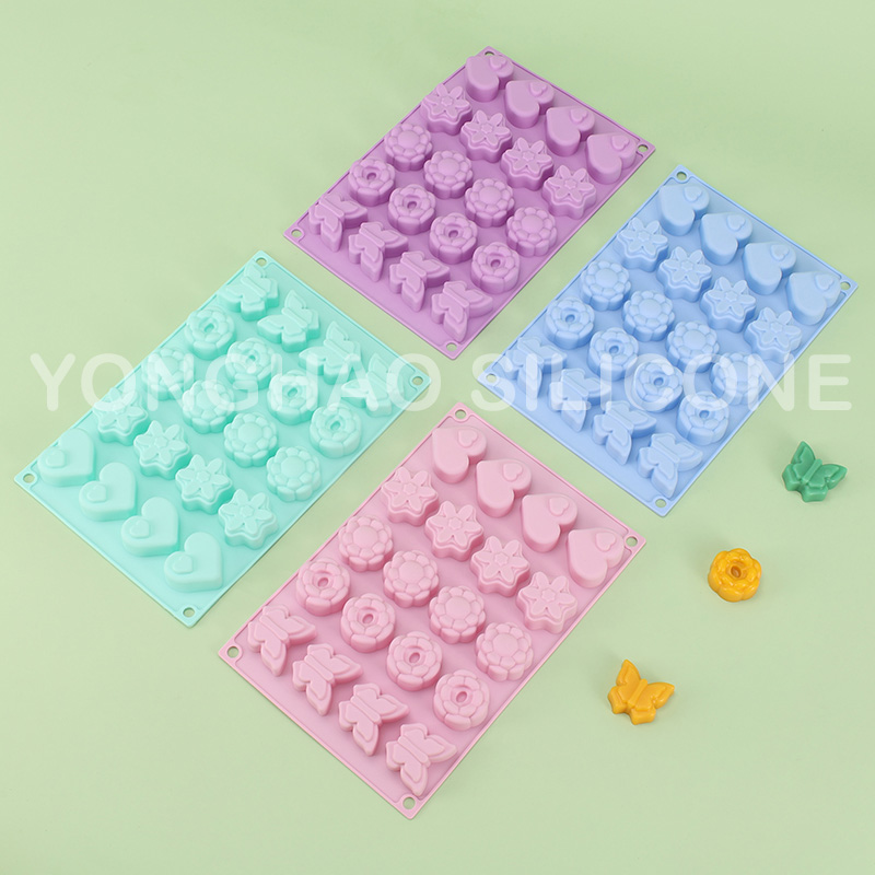 15 Hole Silicone Baking Mold Chocolate Cookie Cake Mold