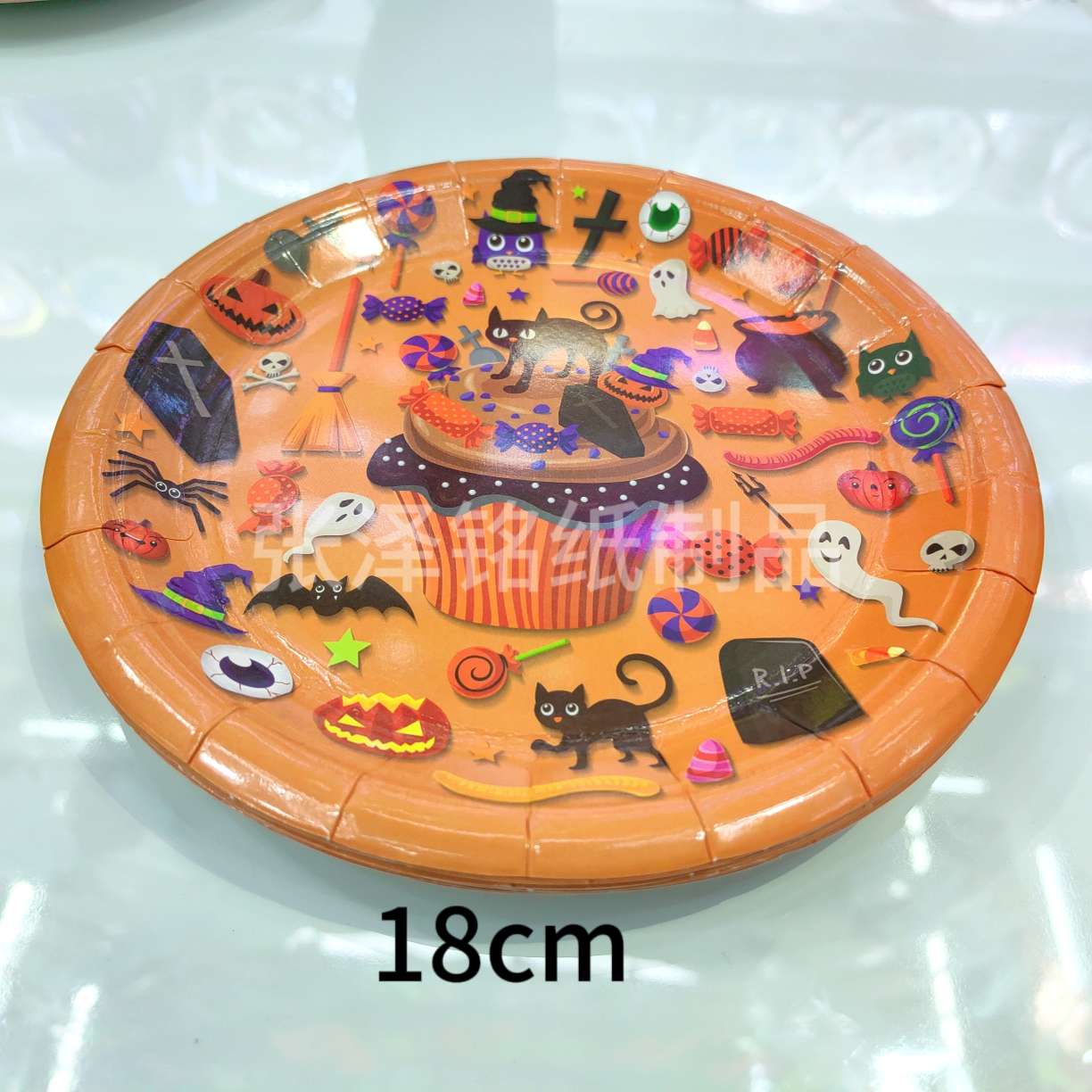 一次性用品万圣节南瓜系列纸杯纸盘套装派对聚会氛围装饰一次性餐具详情8