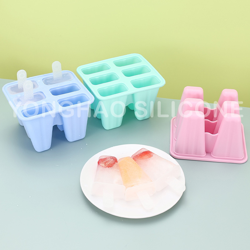 Silicone Ice Pop Striped Shape Popsicle Molds Ice Cream Mold
