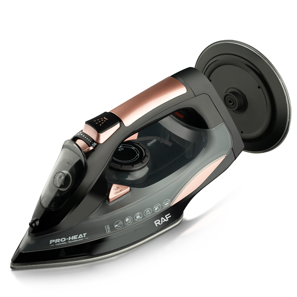 RAF European standard electric iron, household handheld wireless wired steam iron, detachable ironing machine, wireless pic 4