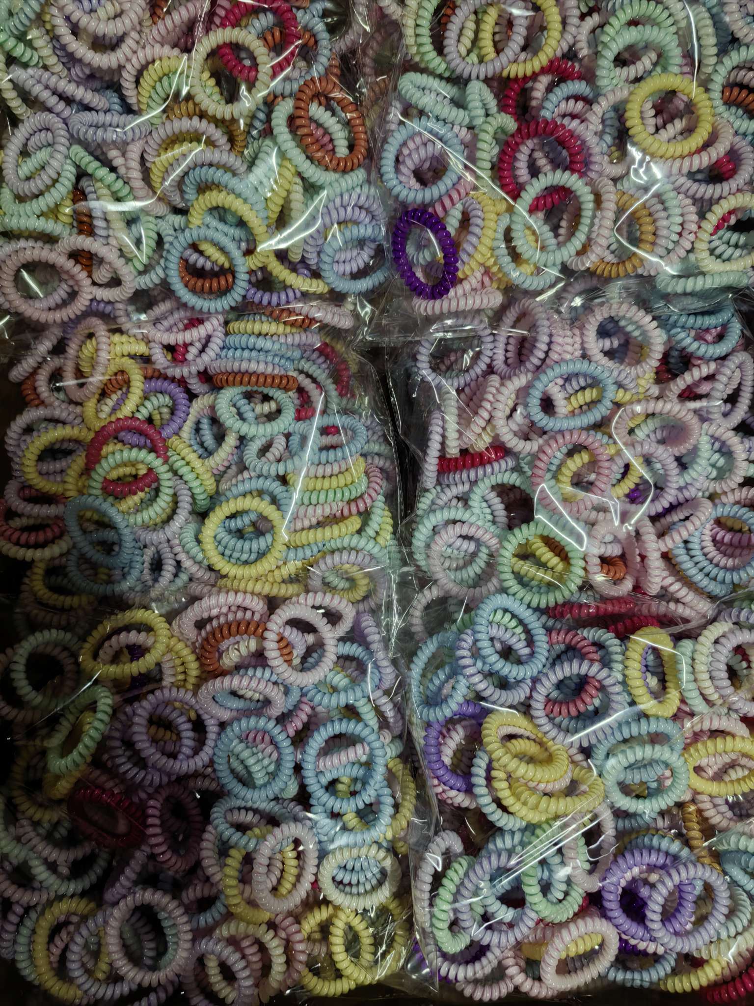 混款高弹力加粗手环扎头发气质发饰混款混色100个一包，气质好详情图4