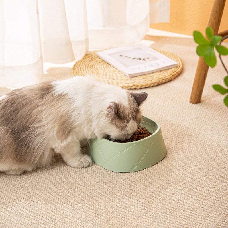 New cartoon pineapple pet plastic single bowl neck guard, anti-knock cat bowl, large-capacity dog food bowl, pet supplies pic 7