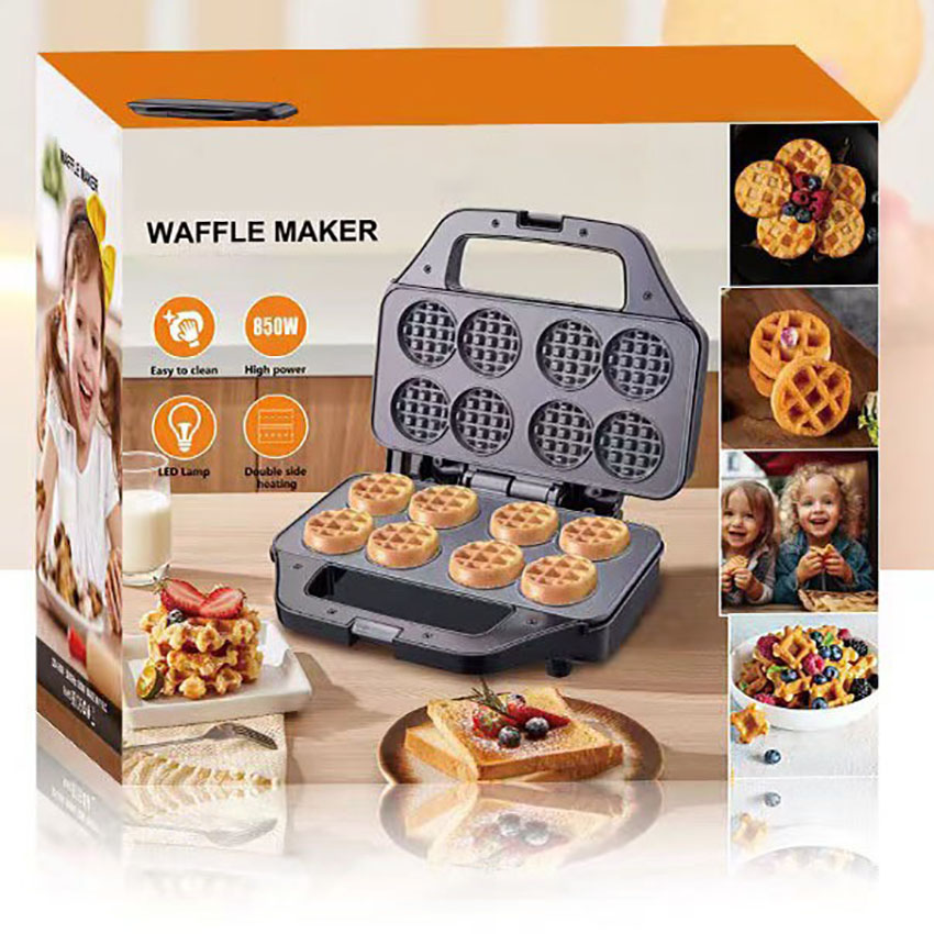 Cross-Border European Regulation 220V Small Waffle Maker 8-Hole Sandwich Maker Toaster Toaster Waffle Maker Application Scenario
