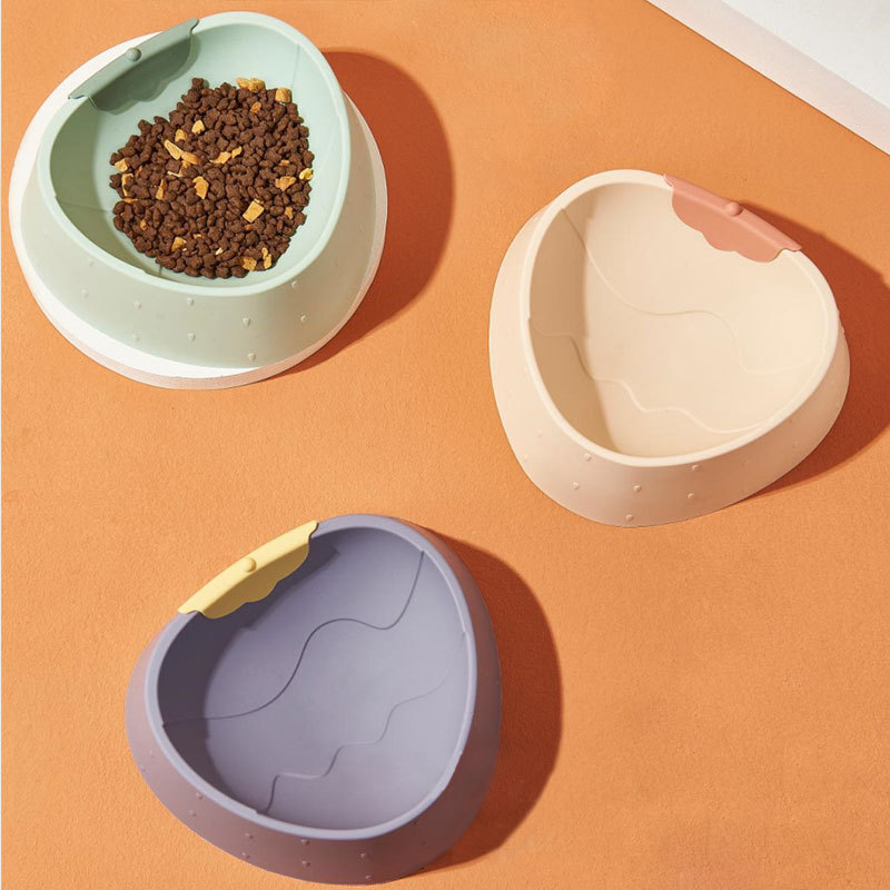 New cartoon strawberry pet plastic single bowl neck guard, anti-knock cat bowl, large-capacity dog food bowl, pet supplies details Picture