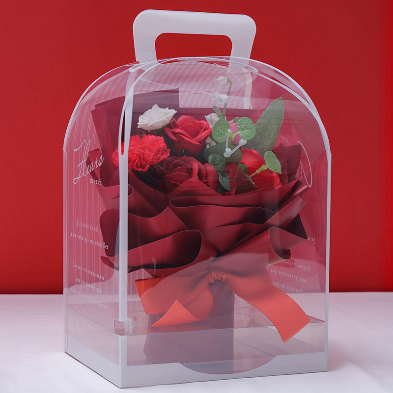 香皂花玫瑰花束 特别礼品永生花礼盒情人节礼物 肥皂花手工制作可爱花束 香味香皂花 母亲节 圣诞节 新年 生日礼品摆件