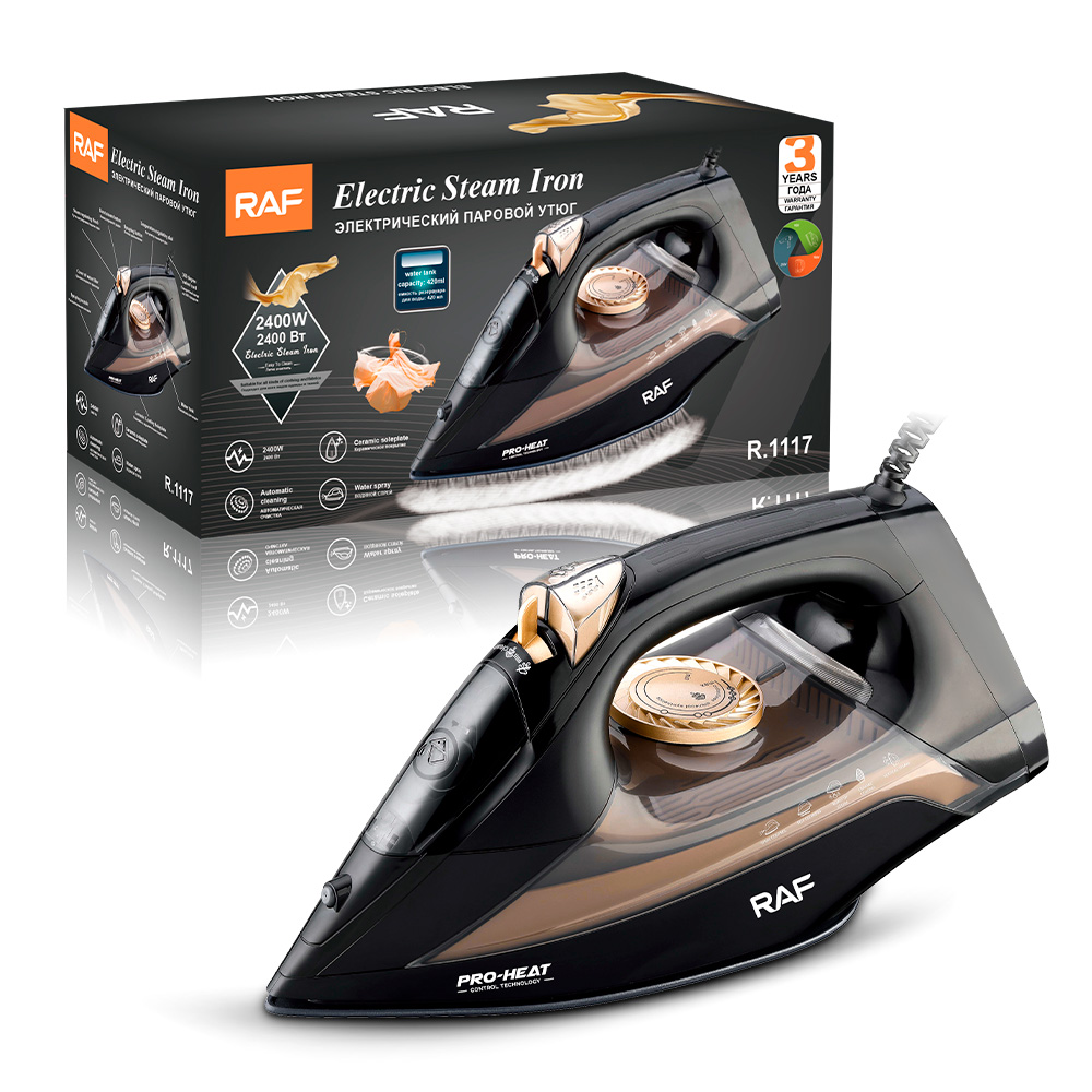 RAF European standard cross-border steam iron Portable ironing machine three-speed adjustable pressure type high-power electric iron. pic 5