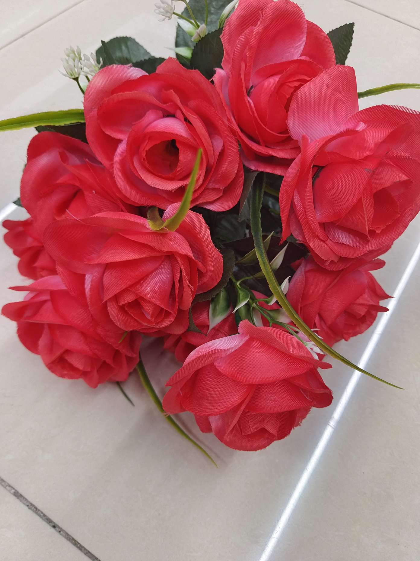 高考礼品工艺品 仿真花瓣假花人造花 高仿真度花束 色泽鲜艳逼真 不褪色耐用