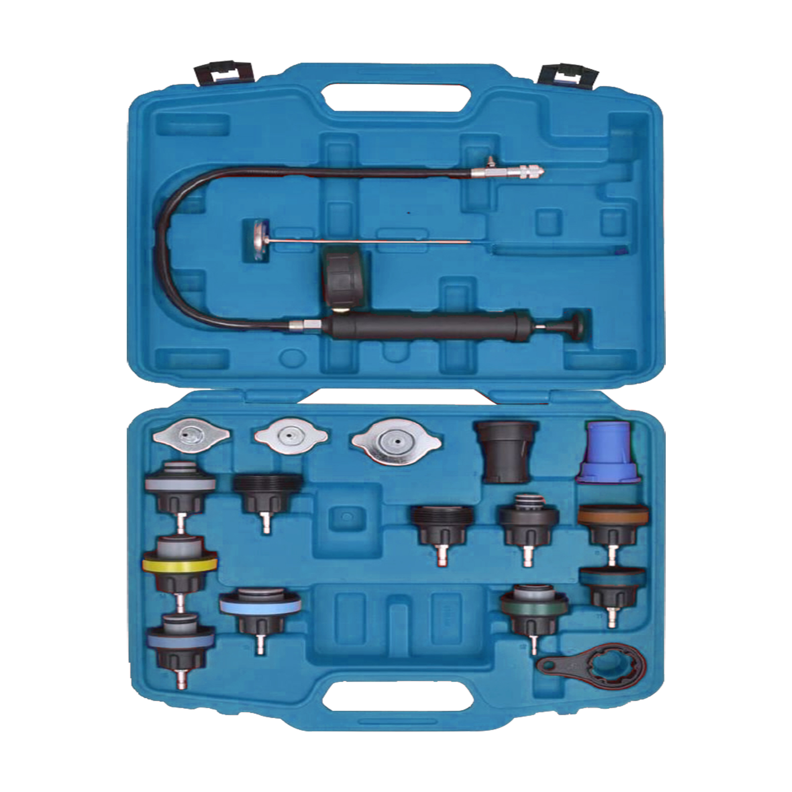 RADIATOR PRESSURE COMPRESSION TESTER KIT FOR COOLING SYSTEM full figure