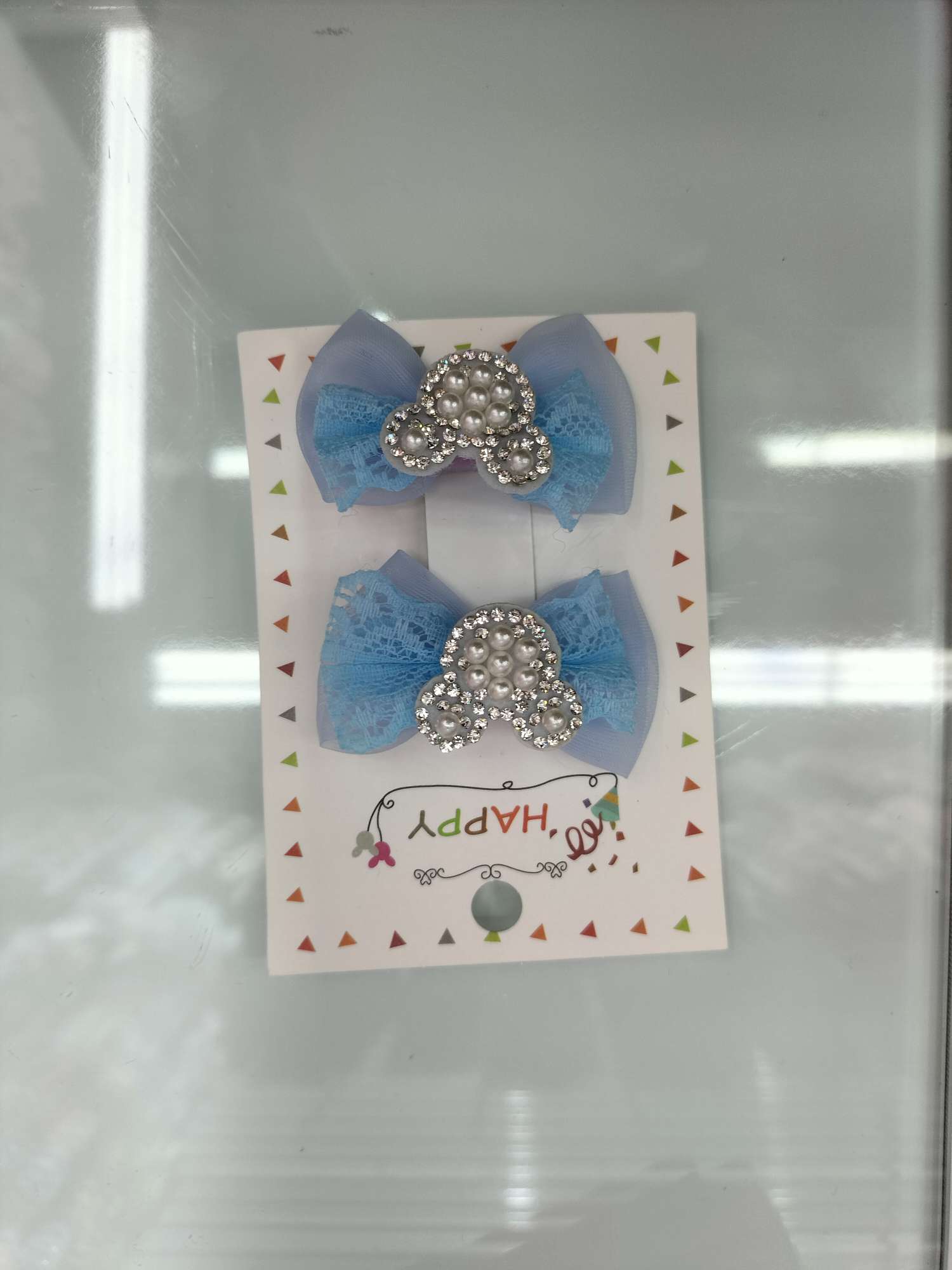 4公分压夹粘花粘配件，超可爱，超漂亮白底实物图