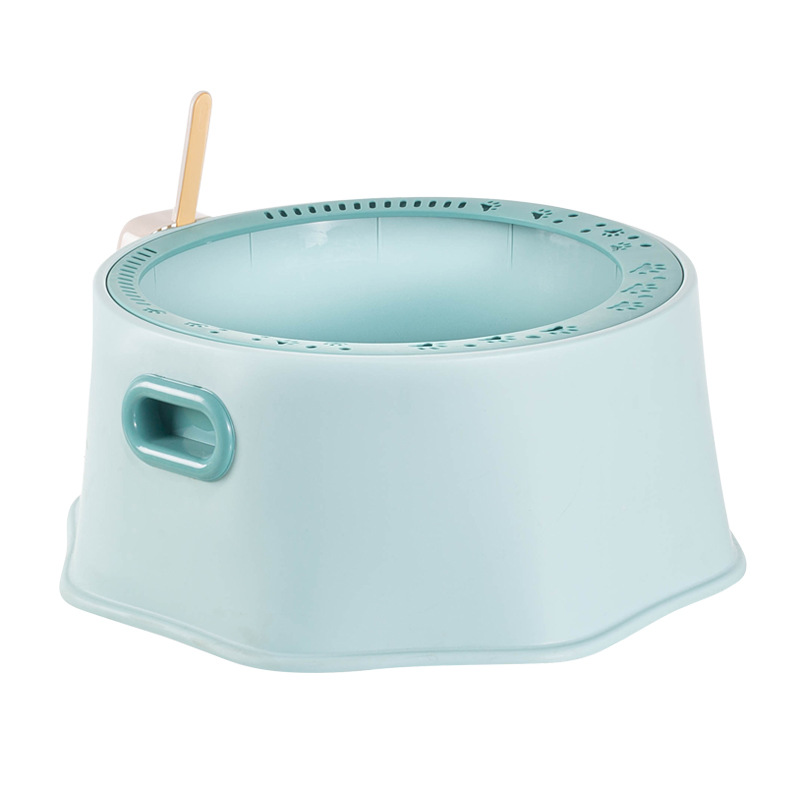 Semi-enclosed circular large space cat litter box, anti-splashing and anti-leakage cat litter box, foot pedal and hand-held cat poop box, pet supplies Item Picture