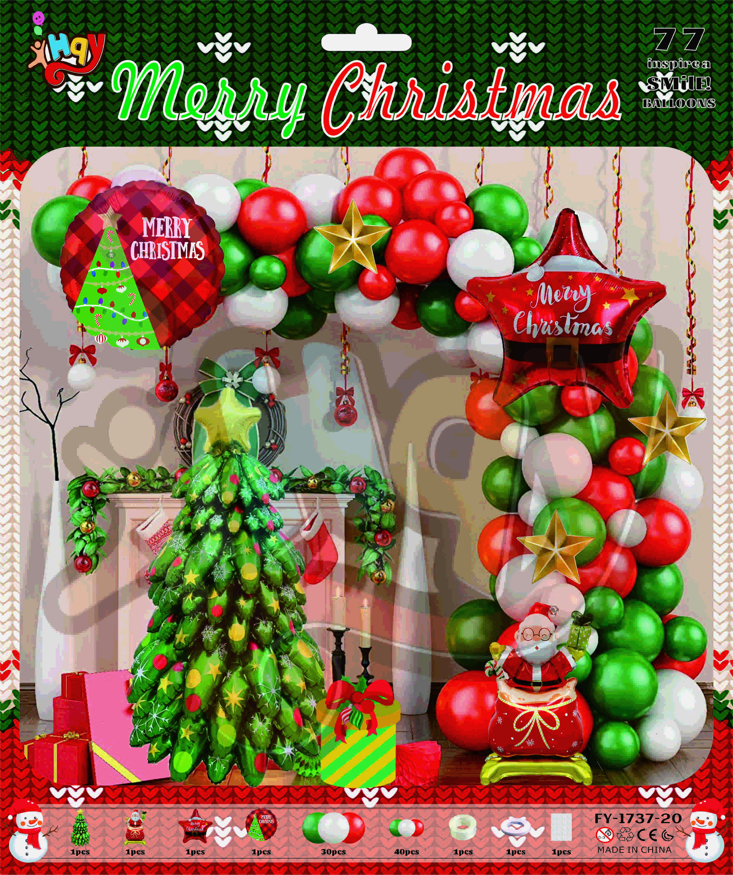 Merry Christmas big Set of aluminum film balloon Party and party decoration balloon set Merry Christmas big Set of aluminum film balloon Party and party decoration balloon set