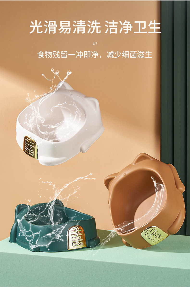 New cartoon light luxury Maneki Neko anti-slip pet bowl, single bowl anti-knock, cervical vertebrae protection dog food bowl, pet supplies pic 5
