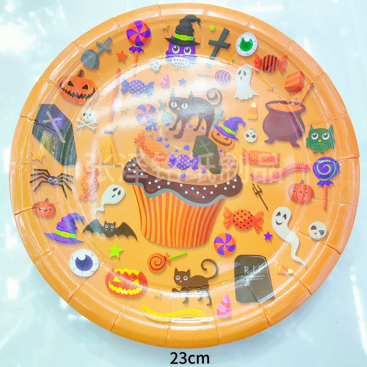 一次性用品万圣节南瓜系列纸杯纸盘套装派对聚会氛围装饰一次性餐具详情2