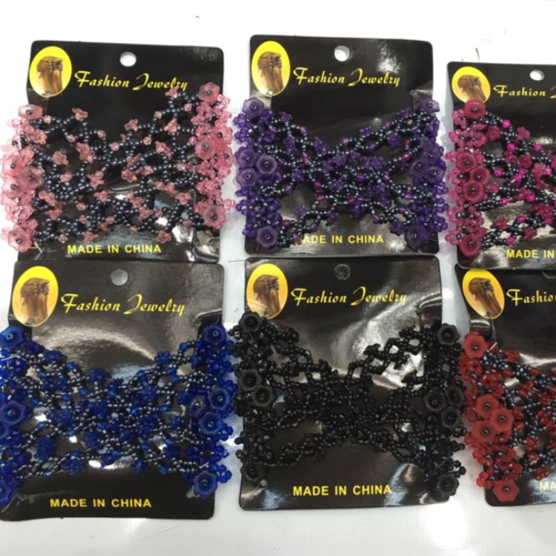 FLY1888 Korean version Versatile Hair Comb Accessory, steel wire hair coiled device, beaded magic hair comb style comb comb Application Scenario