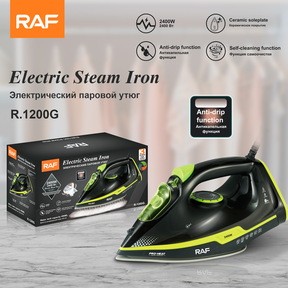 RAF European standard cross-border household steam iron 2600W handheld small portable ironing machine for clothes Application Scenario