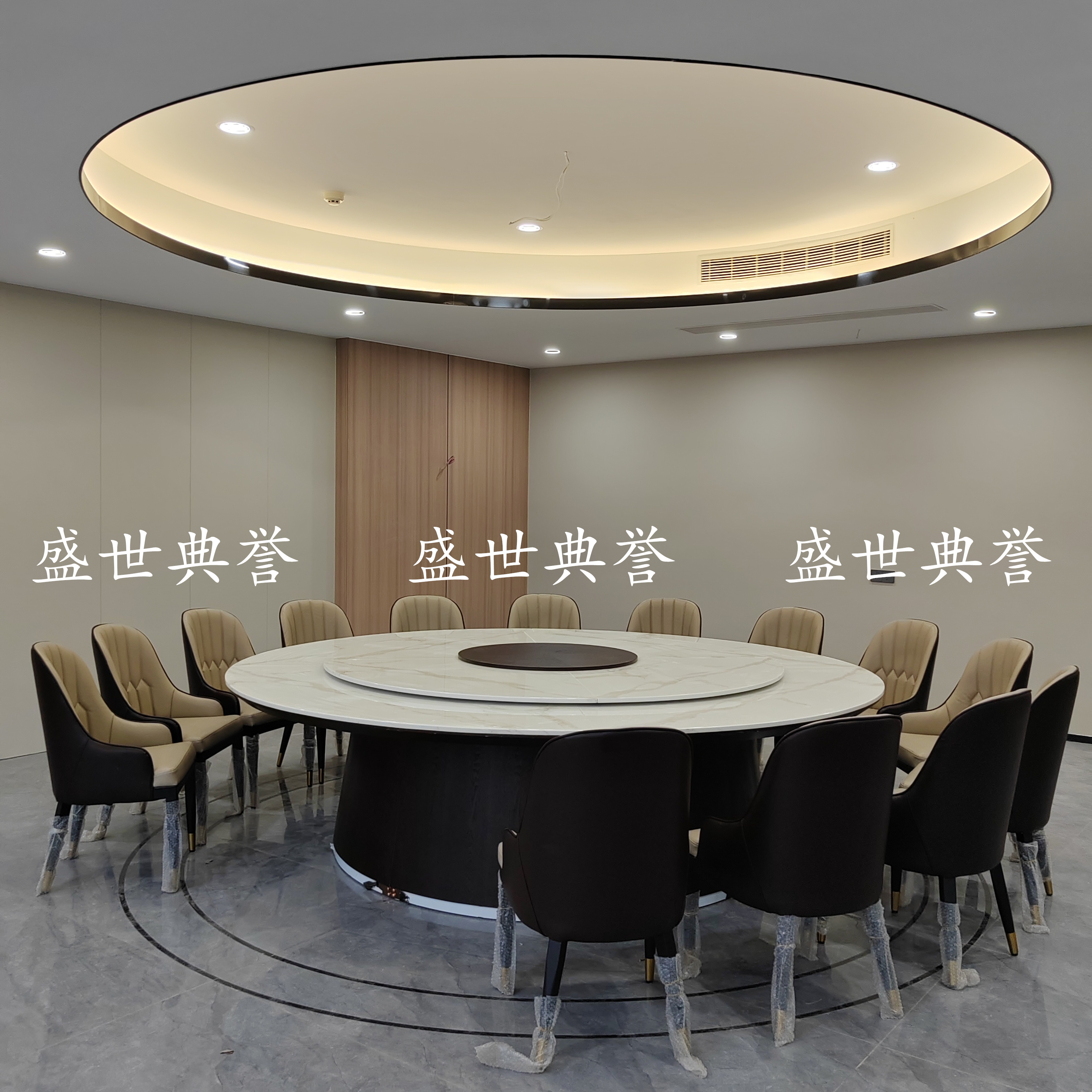 菏澤星級酒店餐飲家具海鮮餐廳現代餐桌椅明檔餐廳包廂輕奢菠蘿椅